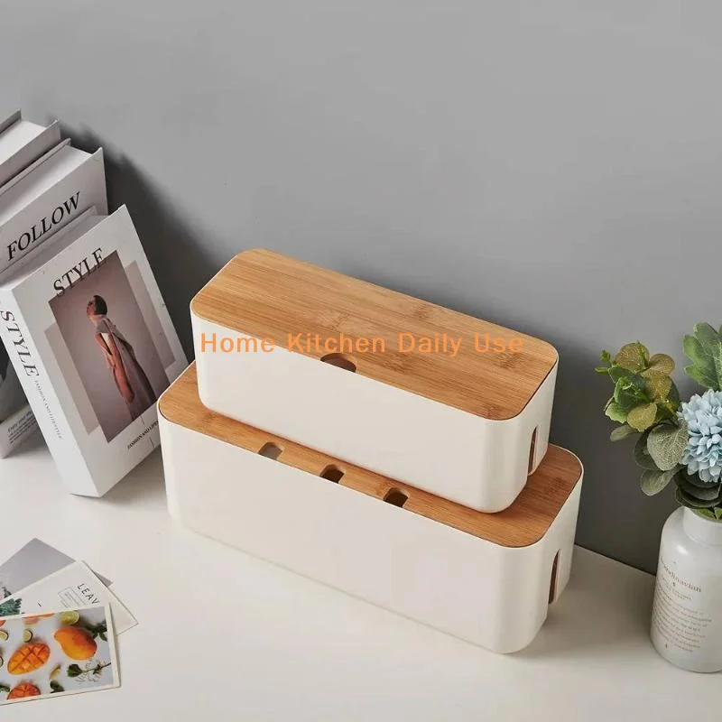 

portableMultifunction Power Strip Storage Box For Cord Management Hidden Wire Organizer For Office Desktop Entertainment Area