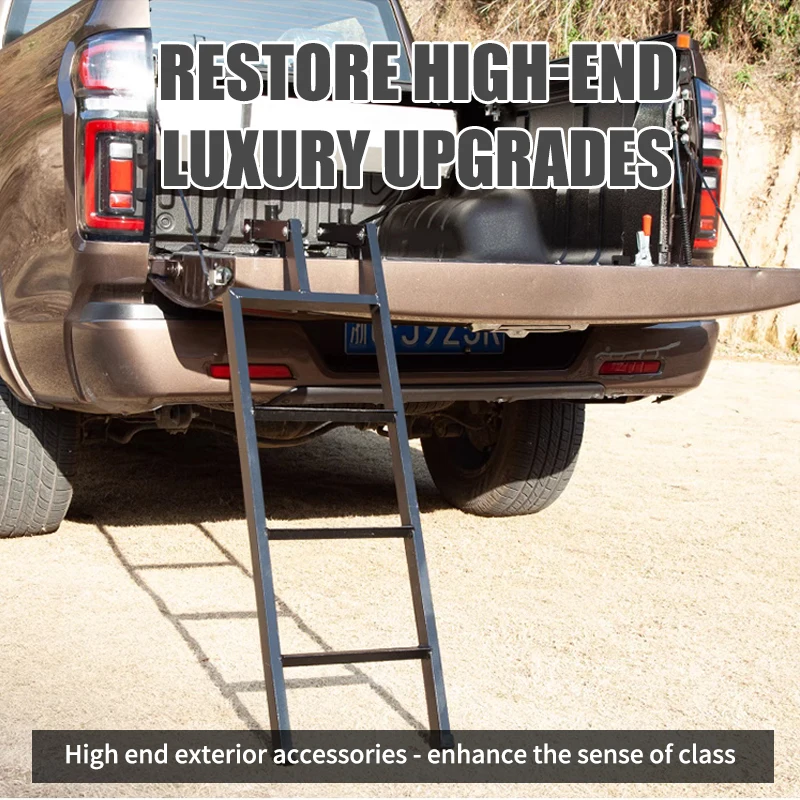 High Quality  Accessories Car Aluminum Alloy Rear Ladder  For Pick Up