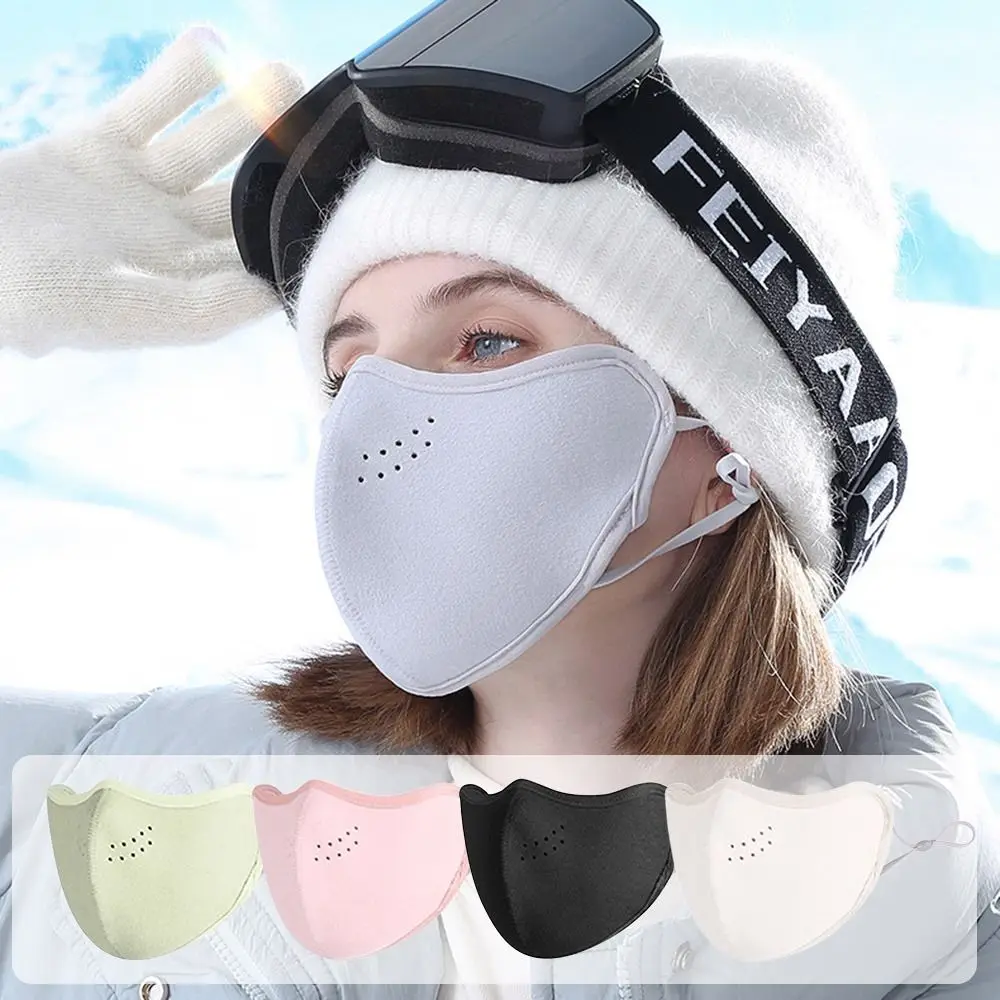 Double Sided Thermal Mask Keep Warm Windproof Winter Bicycle Cycling Mask Coldproof Breathable Skiing Snowing Face Cover