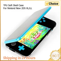 Gaming TPU Soft Shell Gamepad Transparent Protective Covers Housing Protection Skin Cover Case for Nintendo New 2DS XL LL
