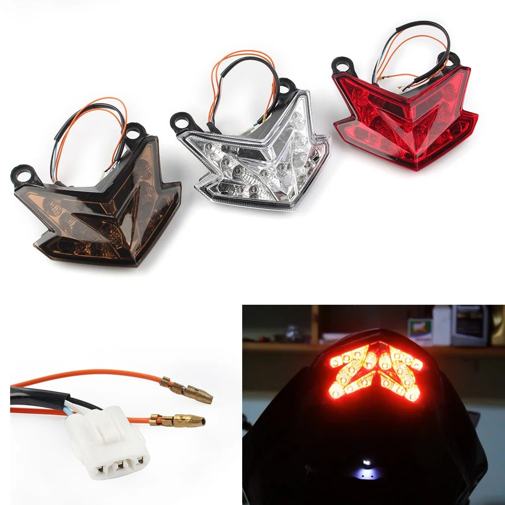 

Motorcycle Integrated Rear Taillight Stop Lamp Turn Signal Light For Kawasaki ZX-6R 2013-2017 & Z800 13-2016 & Z125 16-2021