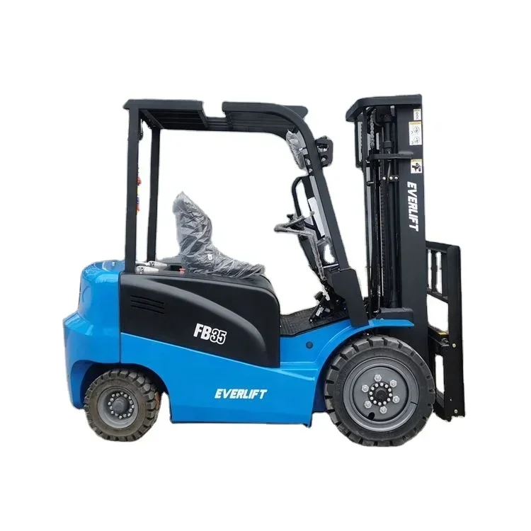 CE & ISO truk Forklift elektrik Mini roda 1000kg FB10E 4500mm triplek tiang dengan baterai Lithium truk Forklift