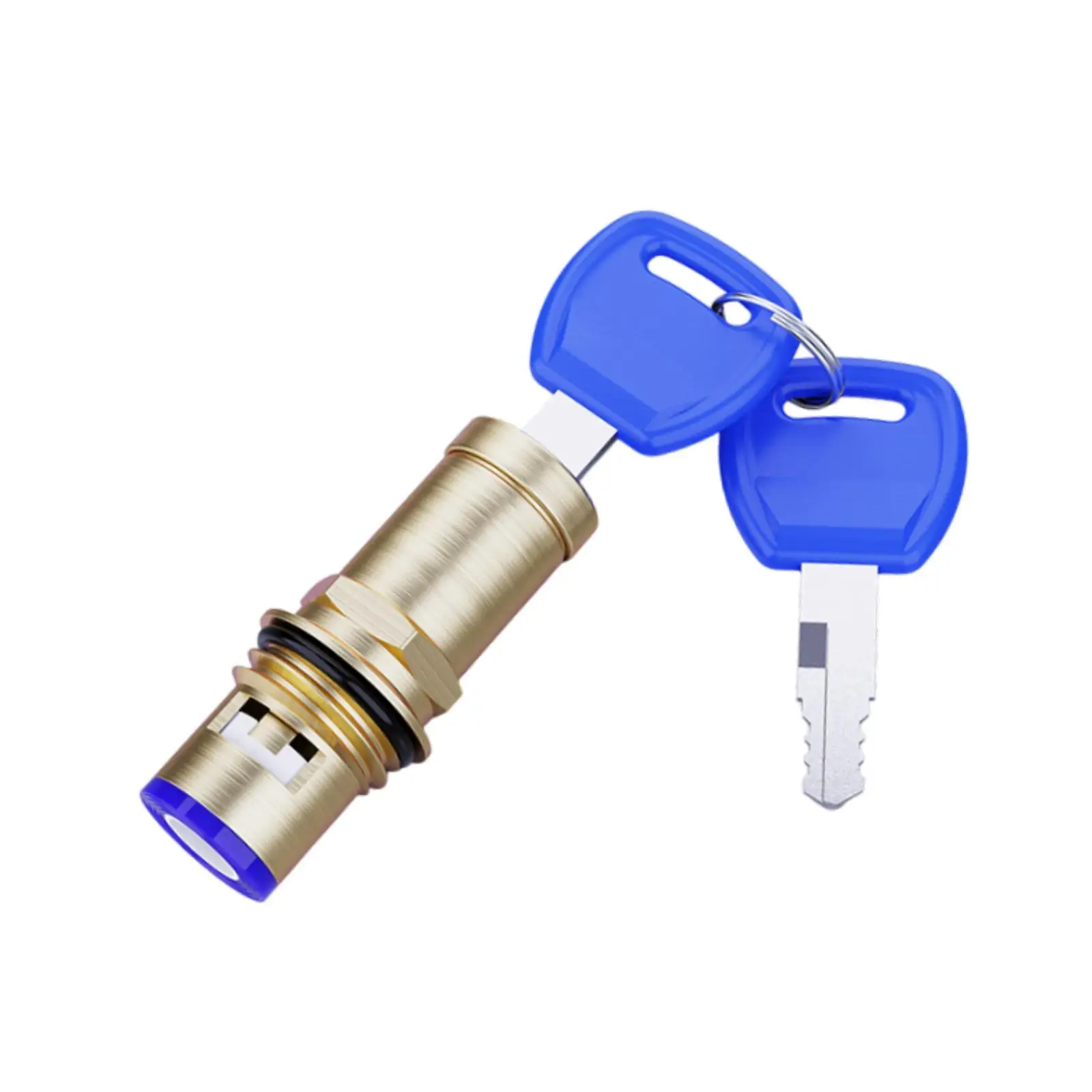 Lockable Faucet Cylinder with Key Brass Valve Water Tap Hardware for Outdoor Garden and Public Sinks