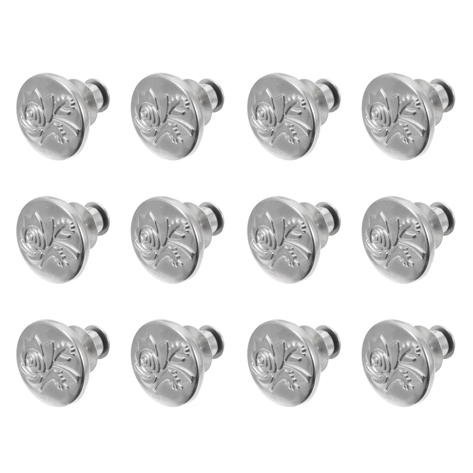 

12pcs Alloy Waist Buttons for Jeans Replacement Snap Fasteners Tightener Rivet Pants Decorative Fashion Sewing