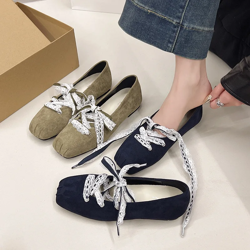 

2025 Hot Selling Retro Mary Jane Shoes Korean Edition Shallow Mouth Single Shoes Flat Bottom Soft Soled Women's Shoes