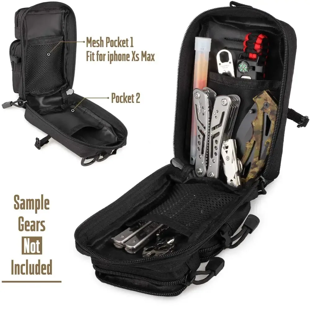 Tactical Molle Utility Pouch, EDC Tool Pouch,Tactical Phone Pouches,Mini Waist Pouches Medical EDC Pack,Mini Design For Man
