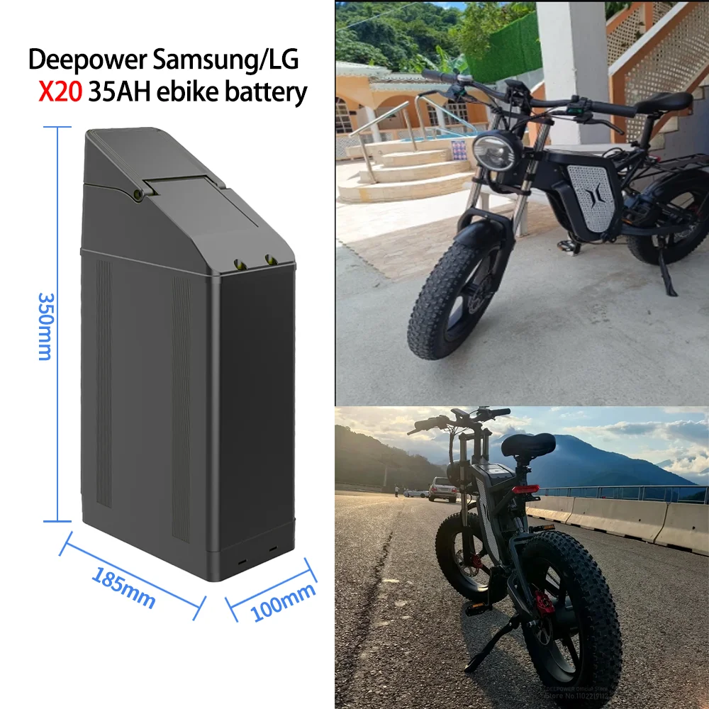 DEEPOWER X20 Original 21700 eBike Lithium Battery 48V 20AH 27AH 35AH External Spare Bicycle batteries for electric bike