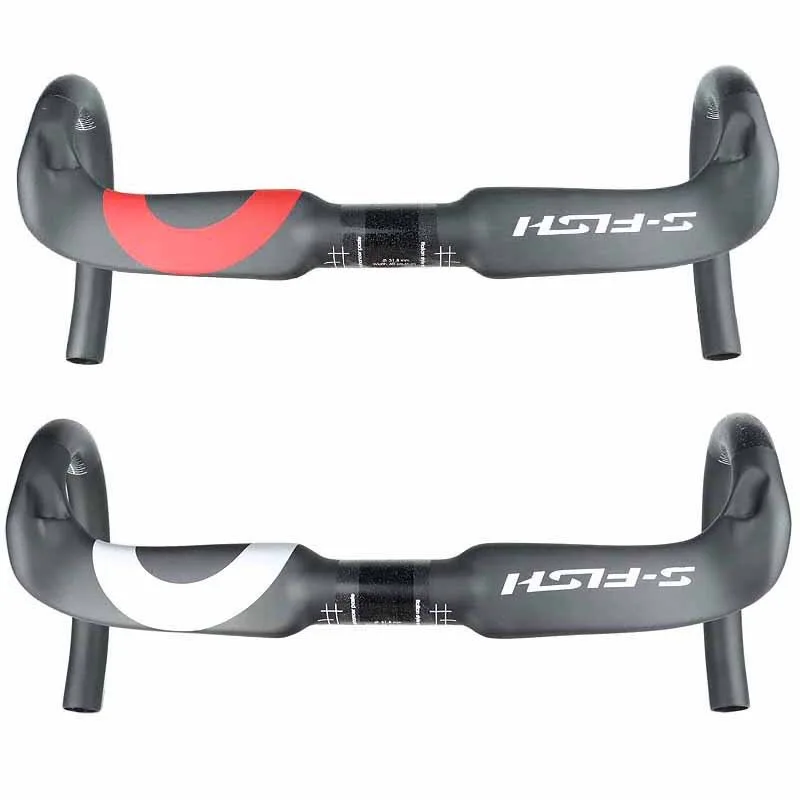 Universal Custom Carbon Fiber Bicycle Handlebars, Lightweight High Strength Custom Carbon Fiber Accessories for Road and Mountai view 2