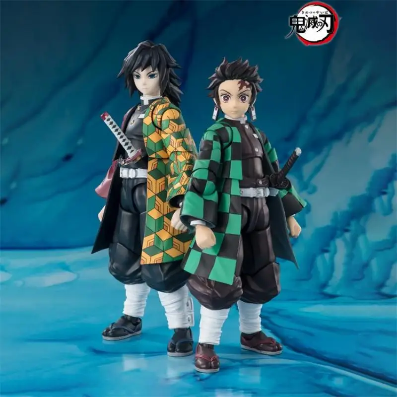 Bandai Original Dämon Slayer Tomioka Giyuu Anime Action Figur Spielzeug Für Jungen Mädchen Kinder Kinder Geburtstag Geschenke Sammeln