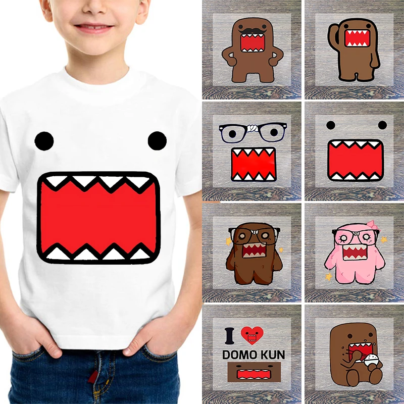 Domo Kun Heat Transfer Stickers Cartoon Cute Iron on Patch Decals Clothes Sticker T-shirts Hoodie Clothing Hats Applique Gifts