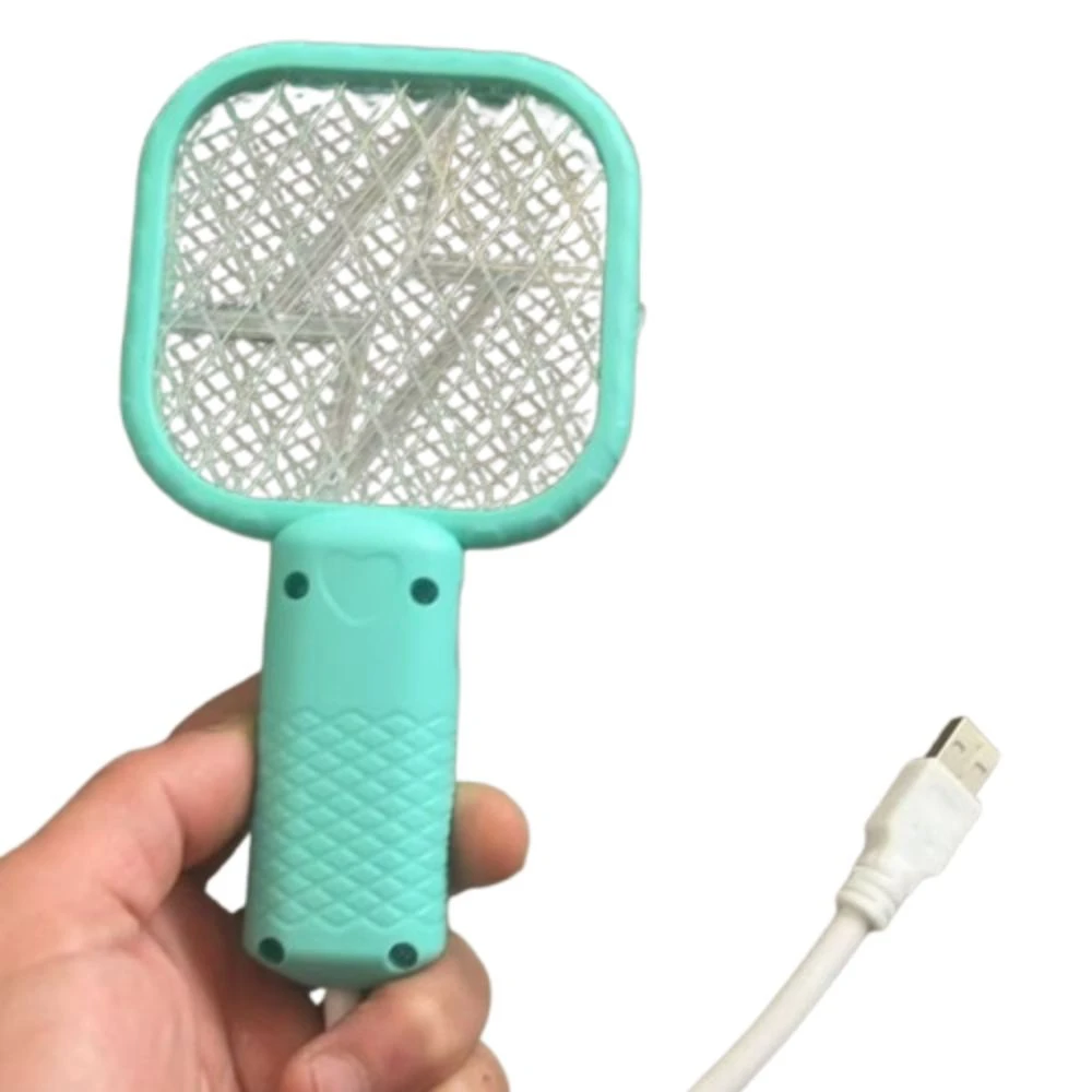 Durable USB Mosquito Swatter Trap UV Light Electric Shock Insect Racket Portable Security Net Mosquito Killer Lamp Bedroom