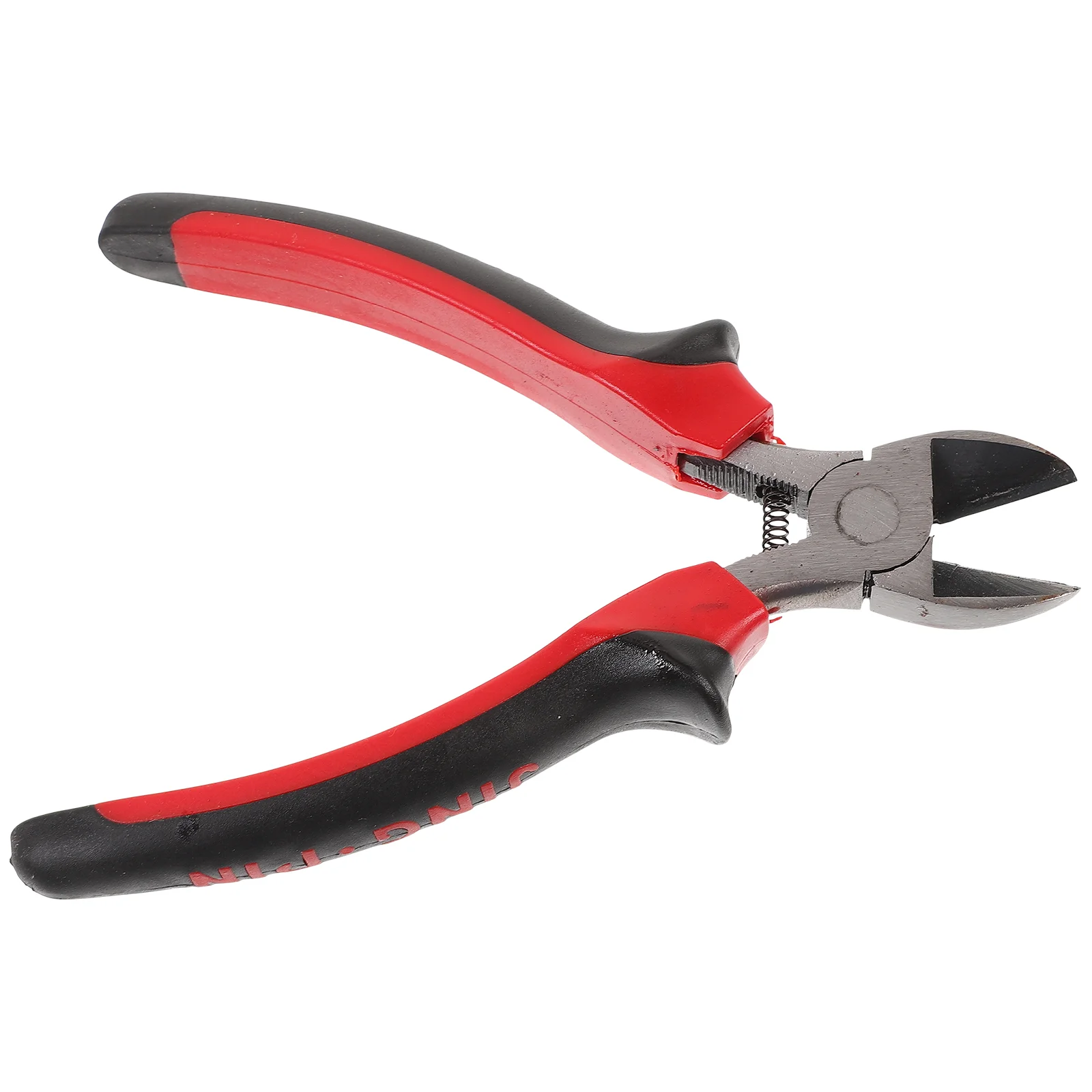 Handheld Diagonal Cutters High Leverage Angled Pliers Handle Wire Cable Side Snips Flush Plier (Red)