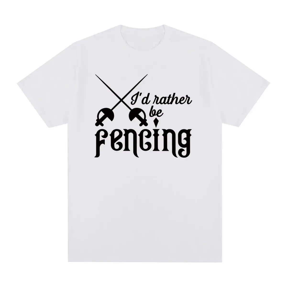 

fencing Vintage T-shirt Fencer Birthday Funny Cotton Men T shirt New Tee Tshirt Womens Tops