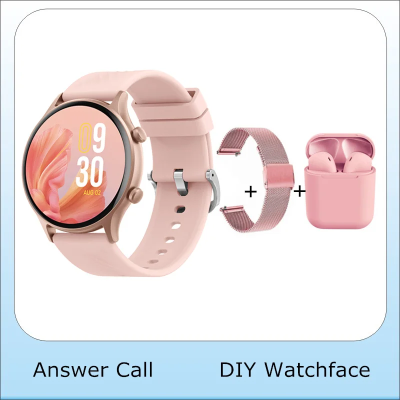 Smart Watch Korean Woman Girls Smartwatch 2023 Bluetooth Call Voice Assistant Whatsapp Notification Blood Pressure Bracelet