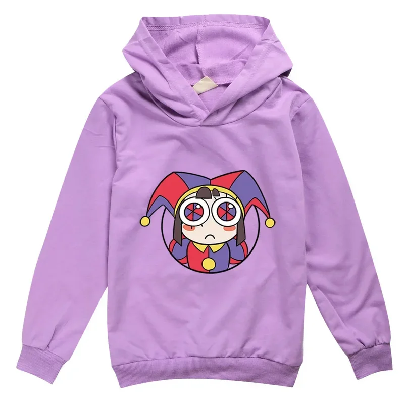 New Movie The Amazing Digital Circus Clothes Kids Jax Pomni Hoodie Baby Girls Cartoon Coat Teenager Boys Long Sleeve Sweatshirts