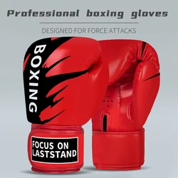 6 8 10 12oz Boxing Gloves PU Leather Muay Thai Guantes De Boxeo Free Fight MMA Sandbag Training Glove For Men Women Kids