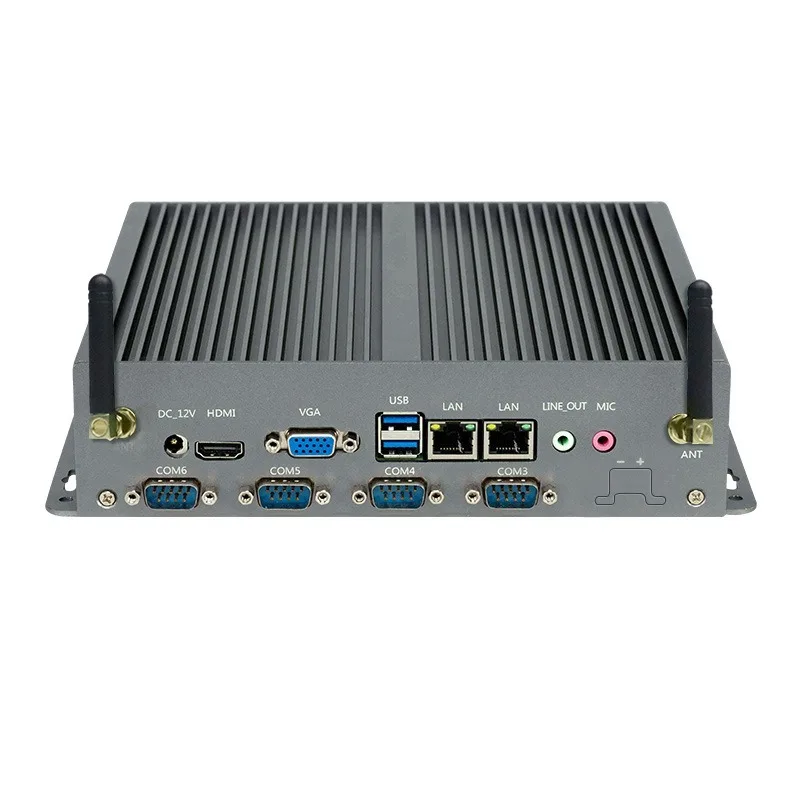 Mini industrial control host i55 generation small computer J1900 low power embedded dual network 6USB industrial miniPC
