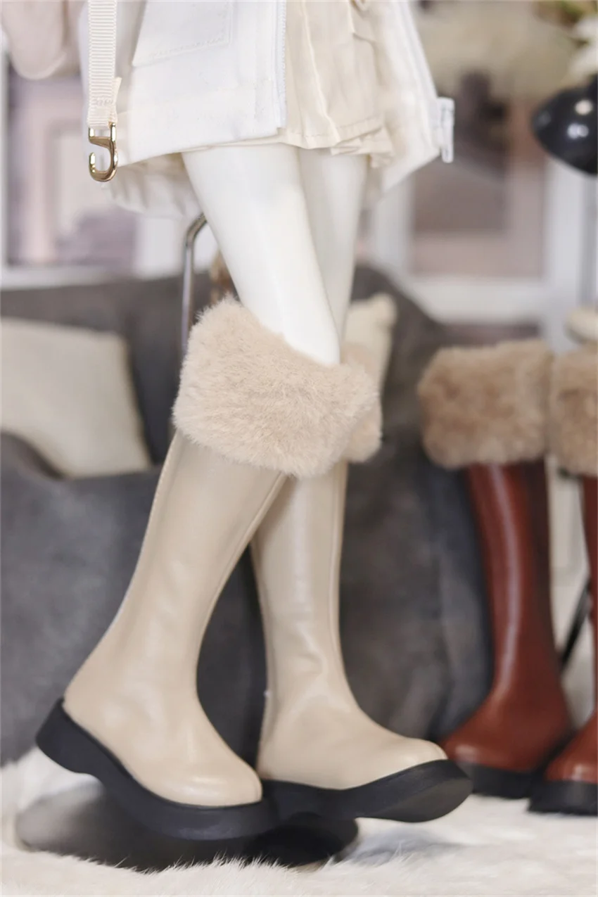 

BJD Toy Shoes 1/4, 1/6 round head furry boots BJD doll accessories(no dolls)