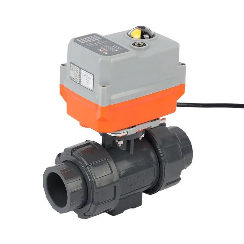 2-Way 2 Inch DC12/24V Motorized UPVC Electric Control Water Valve Actuator Ball Type with OEM Customization Support General