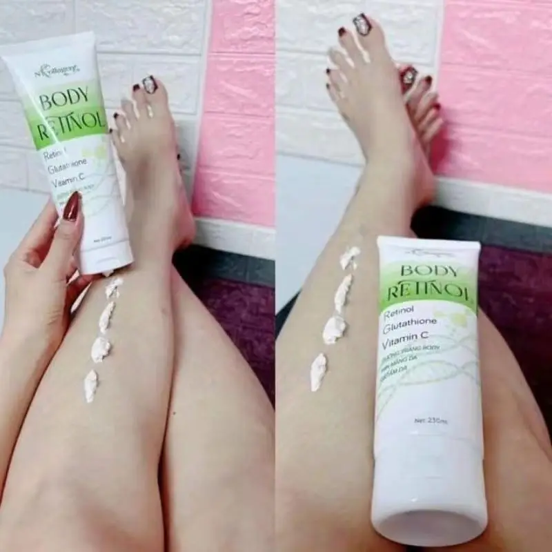 Vietnamese BODY REINOL Vitamin C Whitening Duo: Aufhellende Körperlotion und Duschgel für strahlende Haut