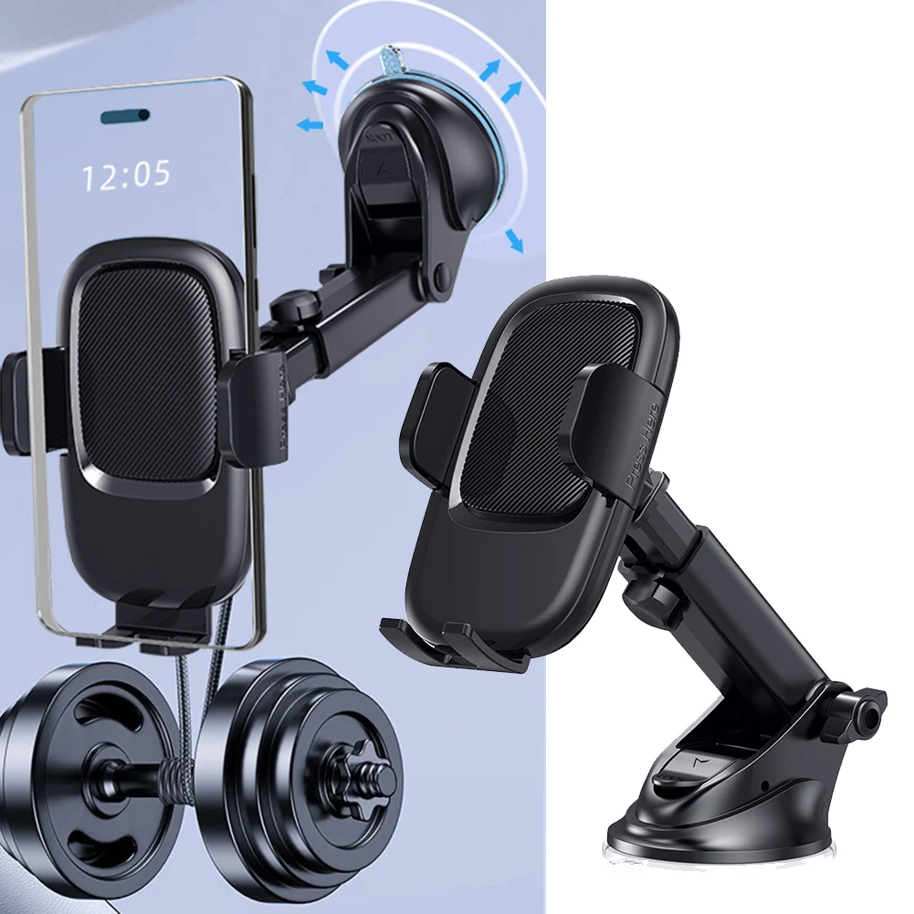 

Car Phone Mount Suction Cup Sucker Car Phone Holder Stand Mobile Cell Support 360 Degrees Of Rotation