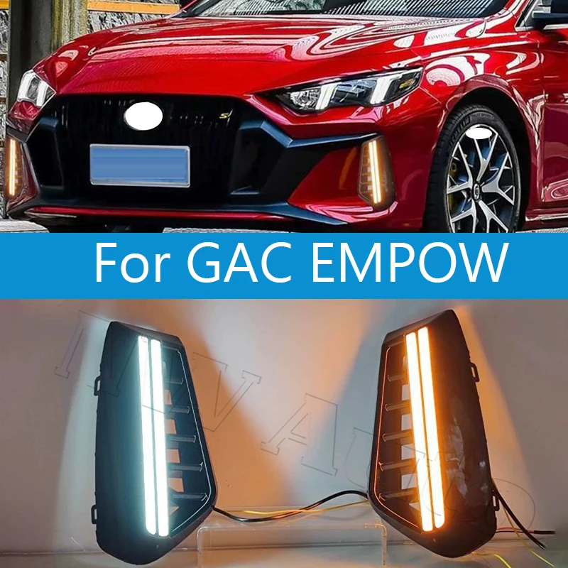 LED Foglight For GAC Trumpchi Empow Shadow Leopard 2021 22 23 2024 Front Bumper Fog Light Fog Lamp Daytime Running Light DRL
