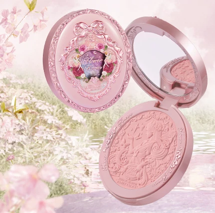 Flower Knowledge Midsummer Night Cashmere Embossed Blush Atmospheric Color Matte Powder Enhances complexion