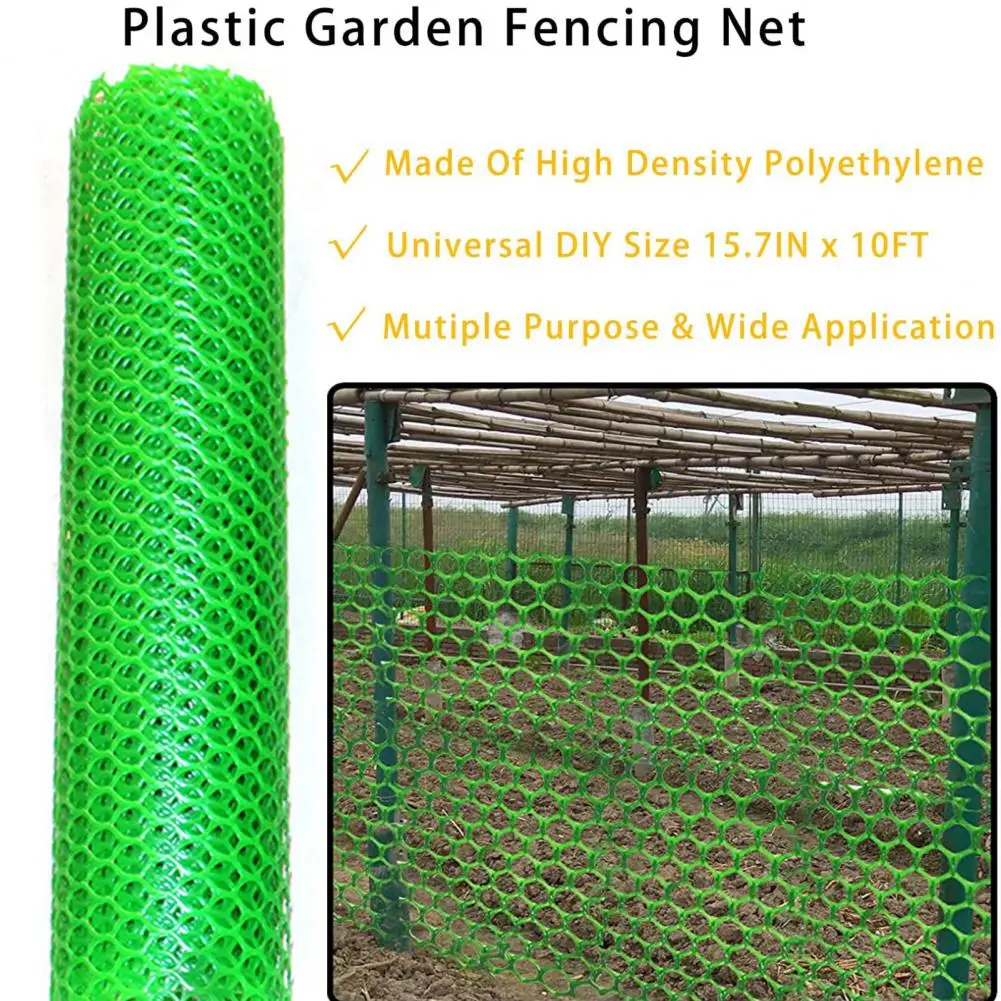 Useful Fence Wire Long Lasting Fence Wire Net High Density Hexagonal Floral Netting Plastic Garden Fencing Nat  Multi-purpose