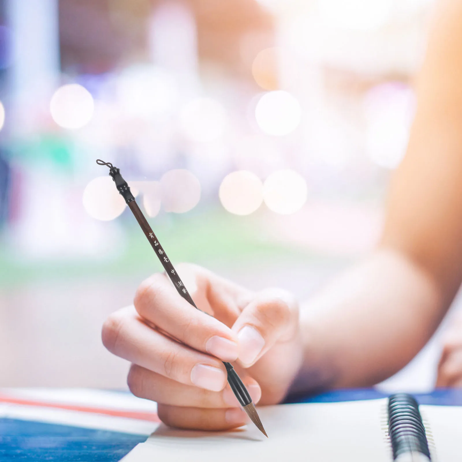 1세트 휴대용 잉크 붓 중국 서예 붓 잉크석 학생 예술가용 그림 연습 서예 용품