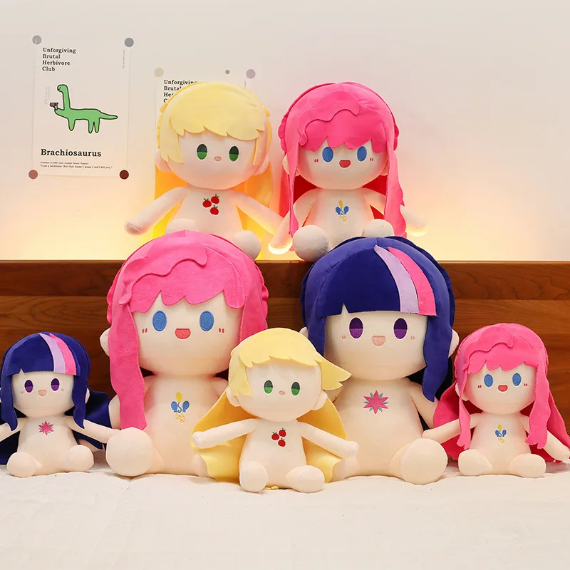 

Kawaii 30/40/50 см периферийные устройства из фильма, милая красочная хлопковая кукла пони, плюшевая игрушка для девочек, успокаивающая подушка для сна, подарок на день рождения, кукла для девочки