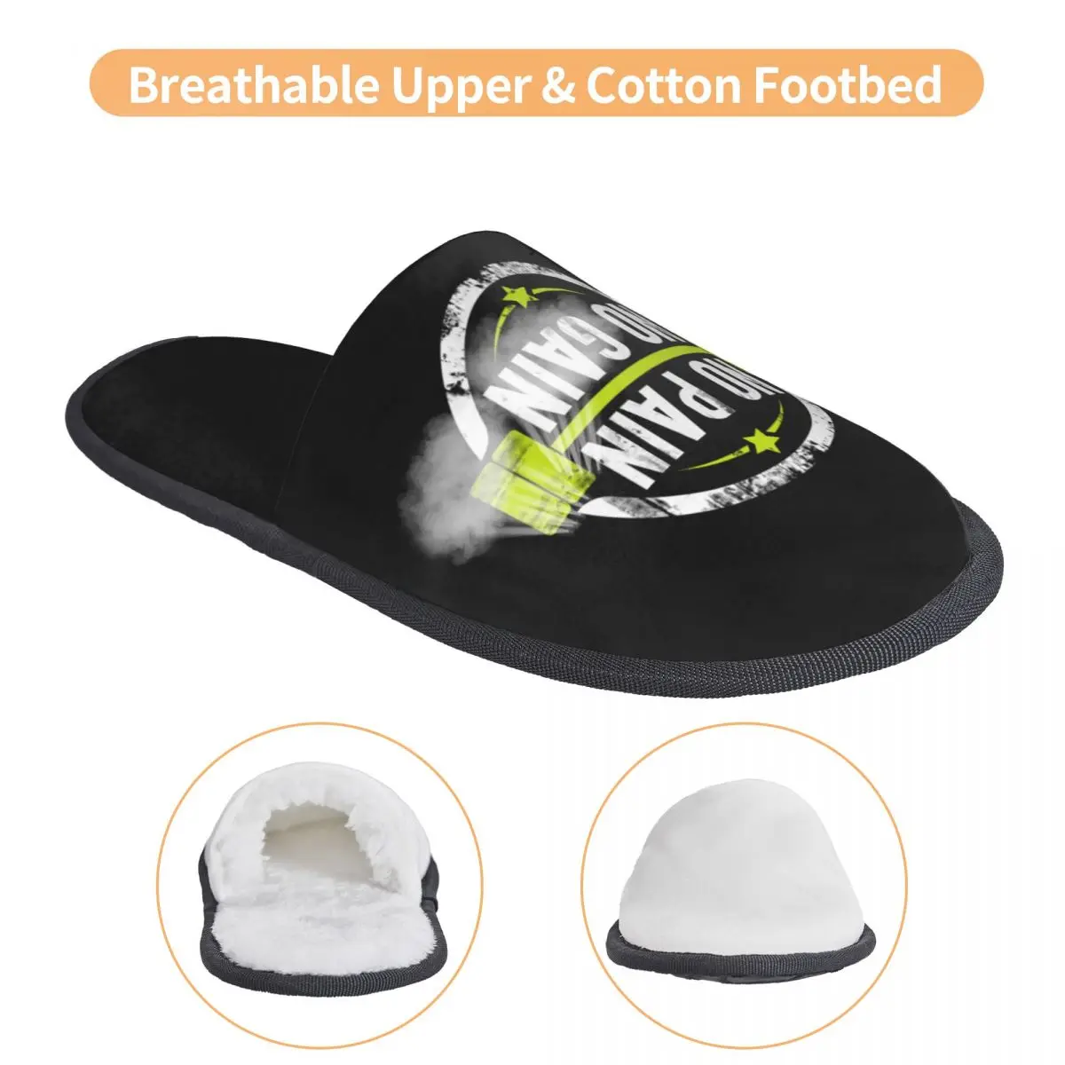 مخصص لا ألم لا ربح شبشب منزل النساء لينة رغوة الذاكرة كمال الاجسام اللياقة البدنية الصالة الرياضية الانزلاق على غرفة نوم النعال الأحذية