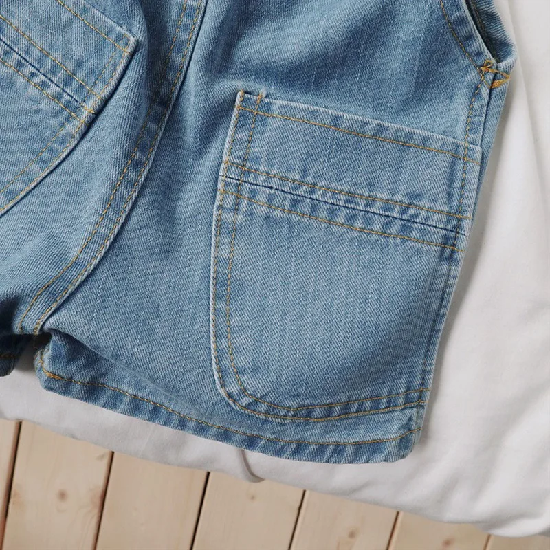 Neue Ankunft Kinder Kleidung Baby Mädchen Jungen Overalls Solide Kurze Stil Sommer Kleinkind Denim Overol Overalls 1-7 Jahre