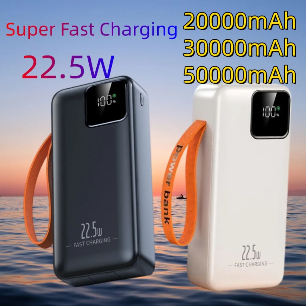 20000mAh 30000m 50000mAh Power Bank Portable  22.5W Fast Charging Portable Charger For iPhone xiaomi redmi poco Powerbank