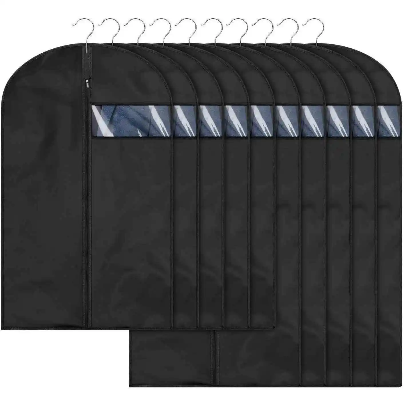 

Transparent Dustproof Clothes Cover Hanging Bag Full Enclosure Home Wardrobe Suit Coat Storage Organizer Japanese Style