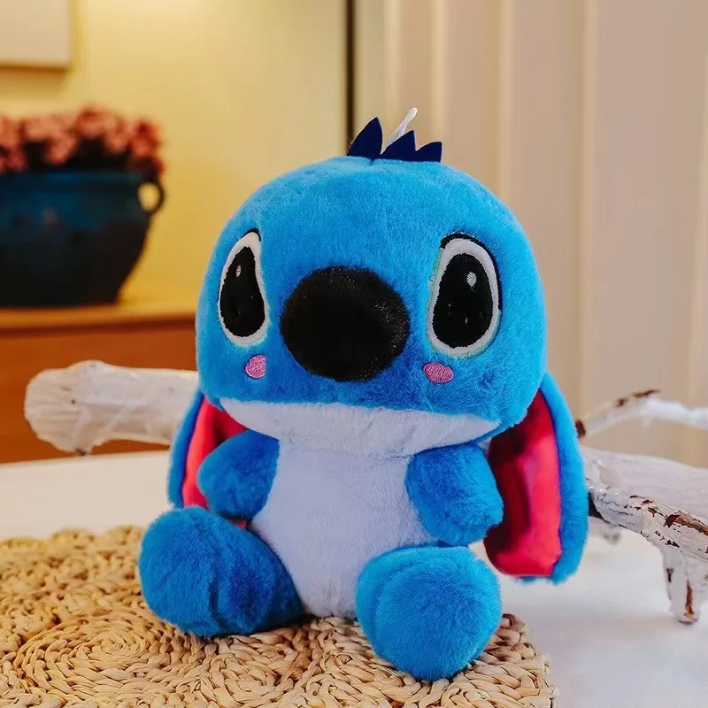 High Quality Authentic Disney Lilo&Stitch Stitch Angel Cartoon Plush Toy Dolls for Girls and Boys Birthday and Christmas Gifts