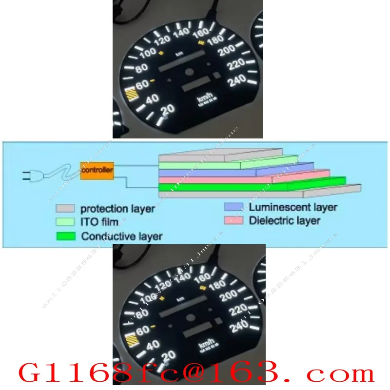 High Quality EL Glow Car Gauge  Instrument Cluster Compatible with  W124, W126, (W201) 190