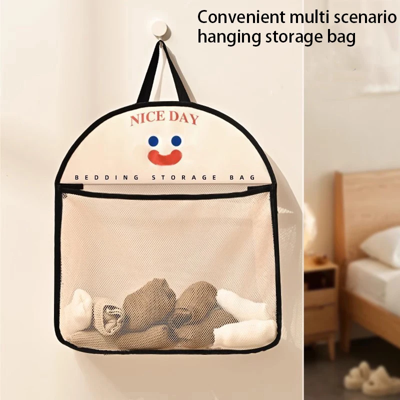 حقيبة معلقة لتخزين الجورب المنزلية، حقيبة تخزين وتنظيم الملابس مناسبة تمامًا لخزانة الملابس، حقيبة شبكية مثبتة على الحائط لخزانة الملابس #5