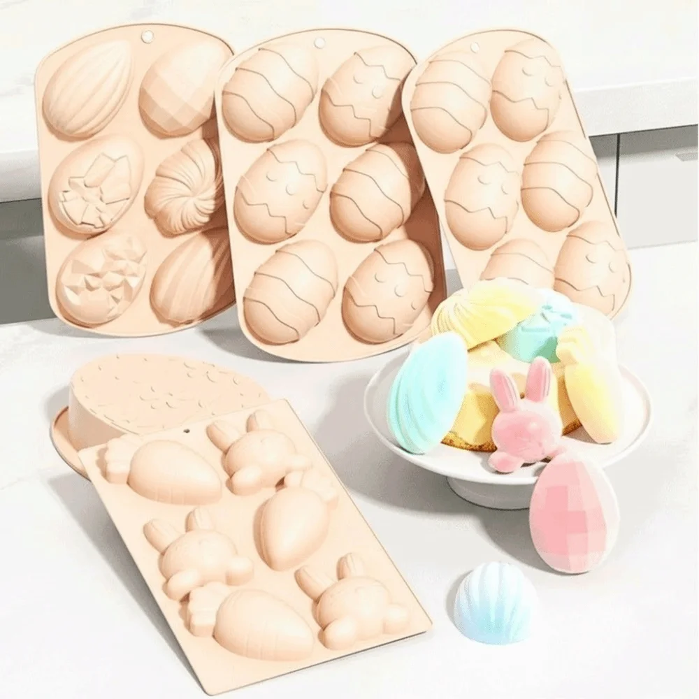 Heat-Resistant Easter Egg Bunny Mold Food Grade Silicone Easter Bunny Design Silicone Cake Mold Surprise Design 3D Design - view 2