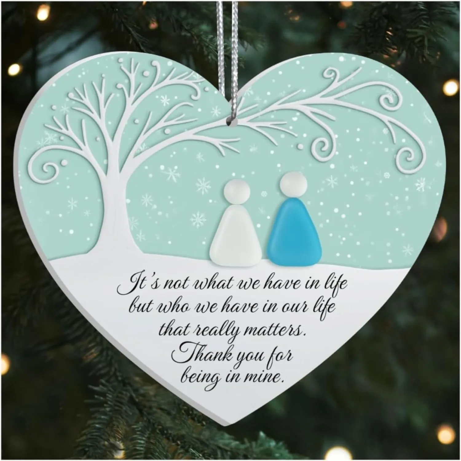 Real Sea Glass Friendship Ornament for Women, Handmade Coastal Hanging Keepsake, Birthday Gift for Best Friend, Meaningful Window Home Decor