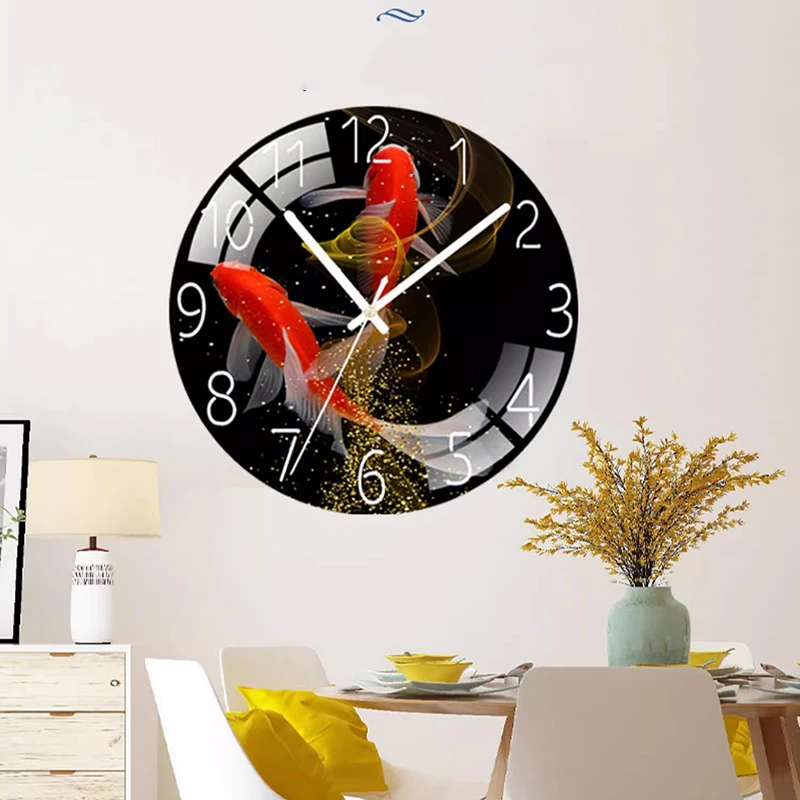 Bathroom Aesthetic Clock Wall Living Room Design Mechanism Vintage Interior Wall Watch Round Cute Reloj De Pared Room Decoration