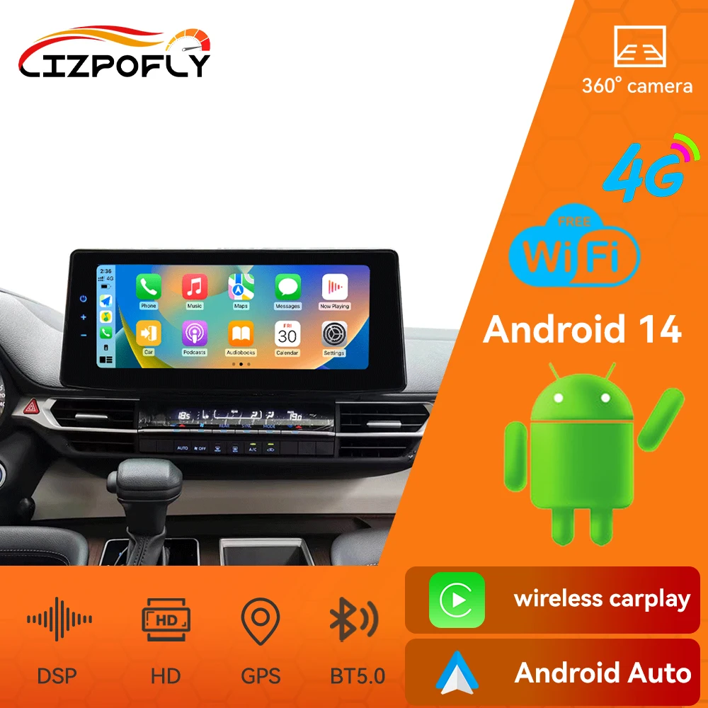 

12.3 Inch Car Radio For Toyota Sienna 2021-2026 Carplay Android GPS Navigation Autoradio DSP Multimedia Video Player Head Unit