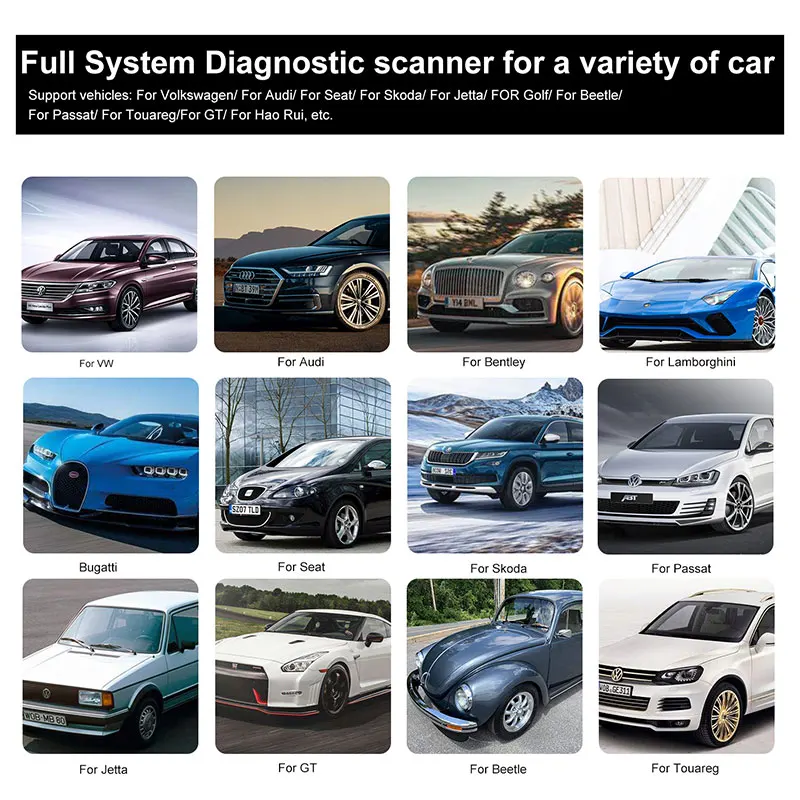 KONNWEI KW450 VAG Cars OBD2 Diagnostic Tools Full Systems Scanner For V.W/Au.di ABS Airbag Oil ABS EPB DPF SRS TPMS Reset