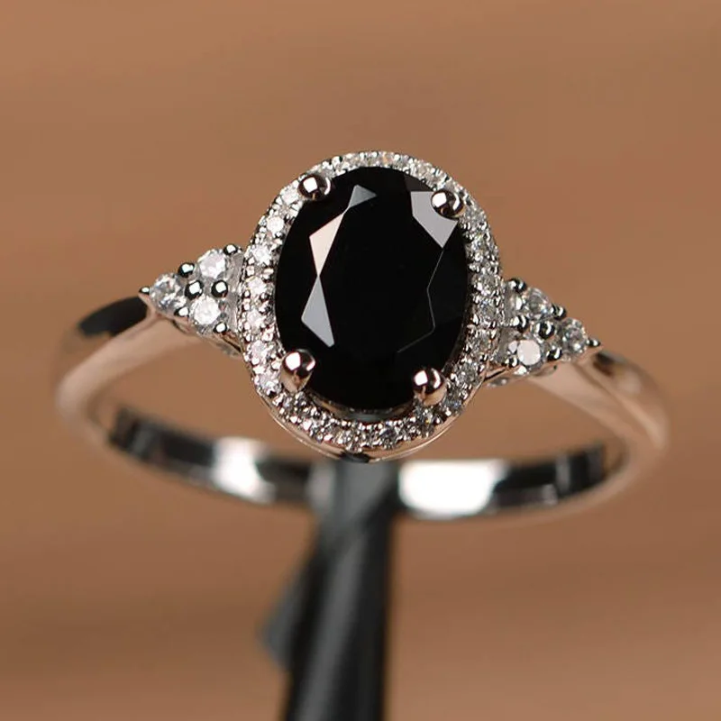 Women's Silver Plated Rings Ruby Emerald Sapphire Wedding Engagement Jewelry Wholesale Hot Selling Fashion Accessories