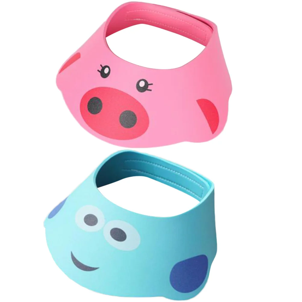 2pcs Adjustable Baby Shower Cap Bathing Cap Hair Washing Shield for Kids Toddlers baby shower cap for washing hair