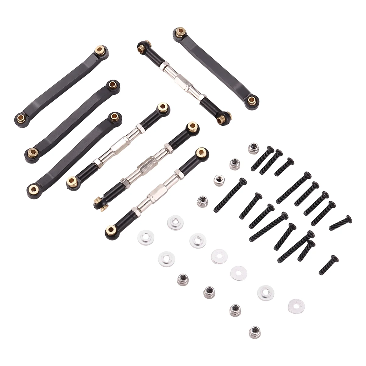 

Y34A Тяги металлического шасси, тяга подвески для MN D90 D91 D96 D99 D99S MN90 MN99S 1/12, детали для обновления радиоуправляемого автомобиля, черный