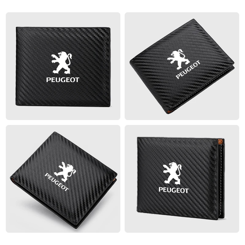 ألياف الكربون النساء الرجال المحفظة المال محفظة عملة بطاقات حامل النقدية المنظم لبيجو 407 508 2008 5008 307 308 3008 206 207 #4