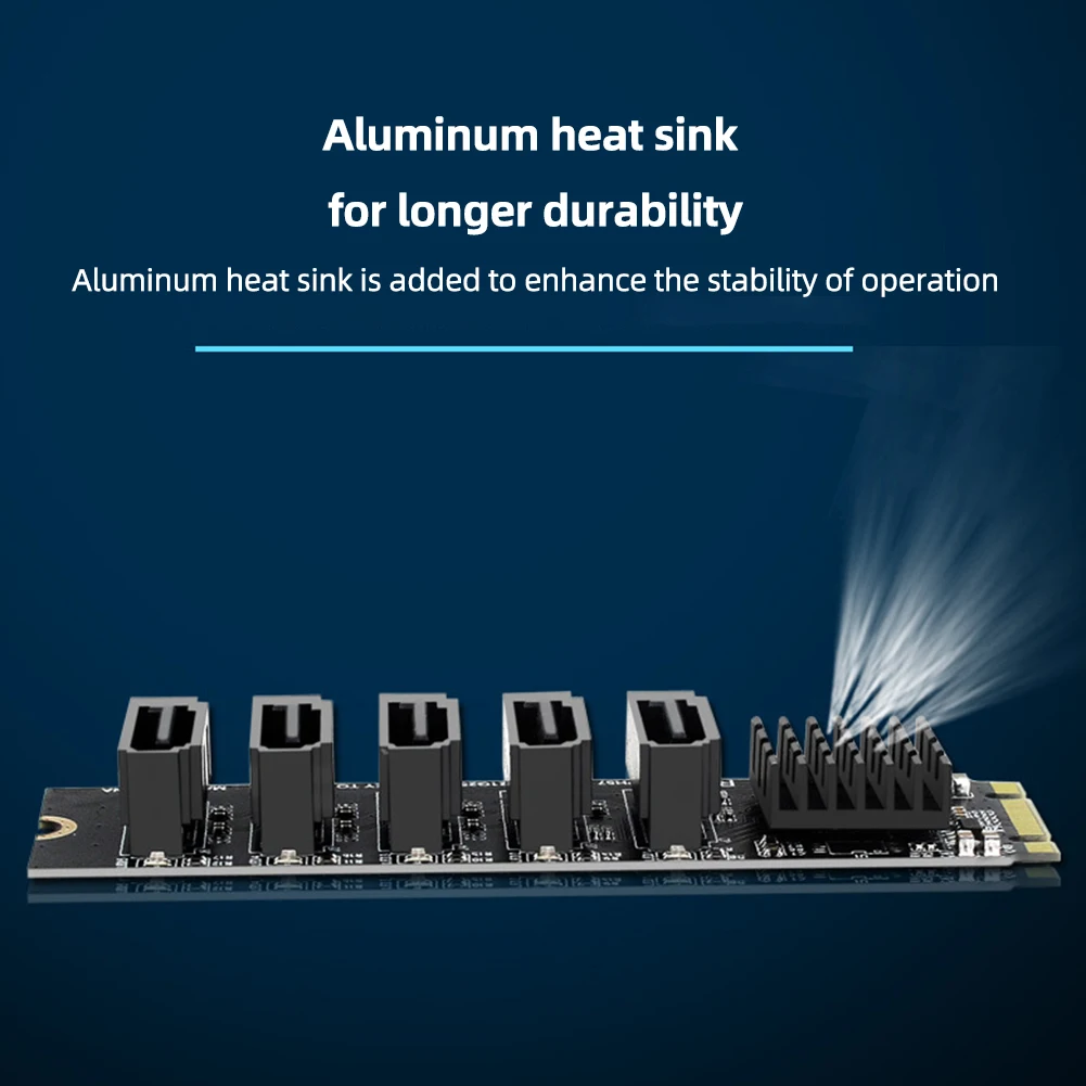 Карта конвертера M.2 NGFF B-Key Sata в SATA3 Компьютерные аксессуары Чипсет JM575 Plug and Play Поддержка SSD и HDD для настольных ПК