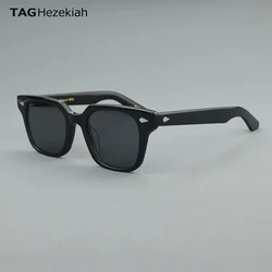 GROBER Retro Acetate Sunglasses Men Square Quality Fashion Designer Eyeglasses UV400 Outdoor Handmade Women Trendy SUN GLASSES