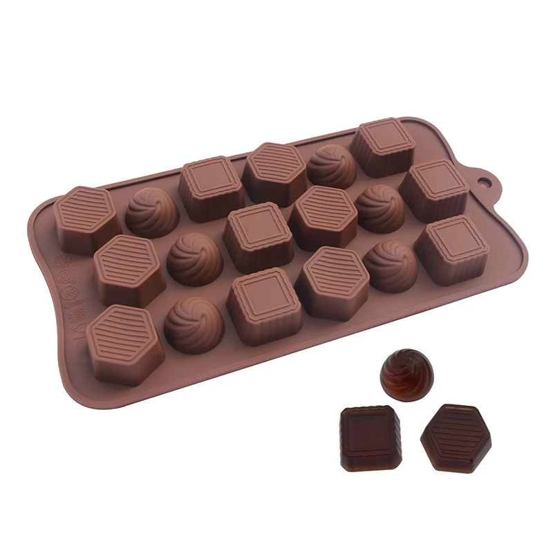 Circle Square Chocolate Mold Handmade Candy Dessert Silicone Mould Baking Tool