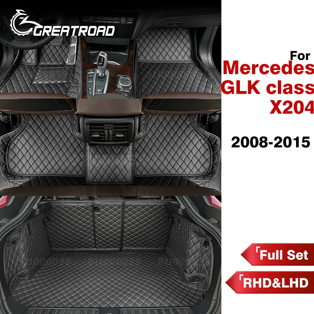 

Car floor mats & Trunk Mats for BENZ GLK class X204 2008-2015 14 13 12 11 10 09Custom foot Pads carpet cover interior accessorie